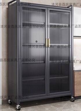 家用功置物厨房多储物柜多层带门收能纳橱柜微波炉置架物柜IXJ带