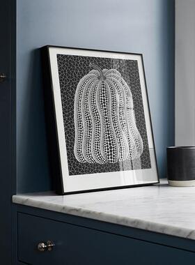 草间弥生南瓜艺现代北创欧间弥生抽象意术小众轻奢约极简铝合金装