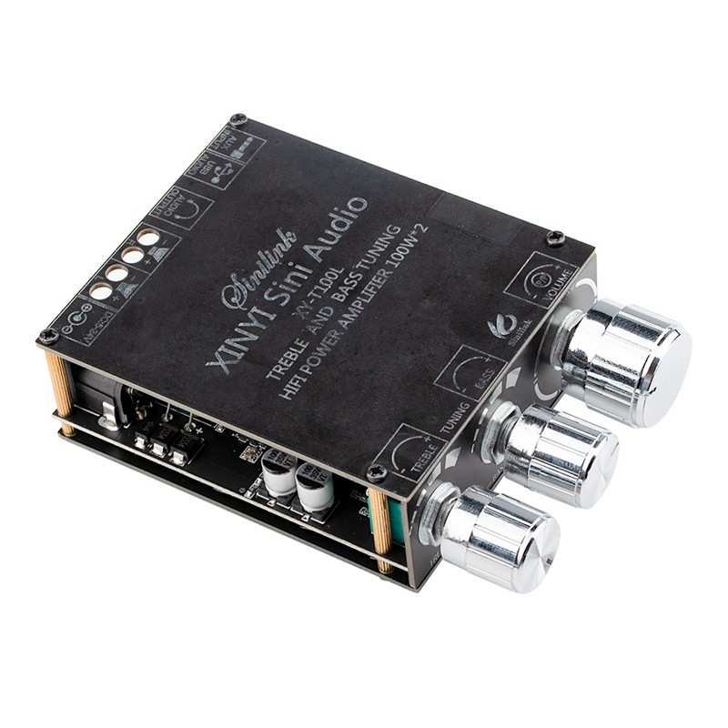 XY-T100L 蓝牙5.0带前级高低音调节立体声数字HIFI功放板模块100W