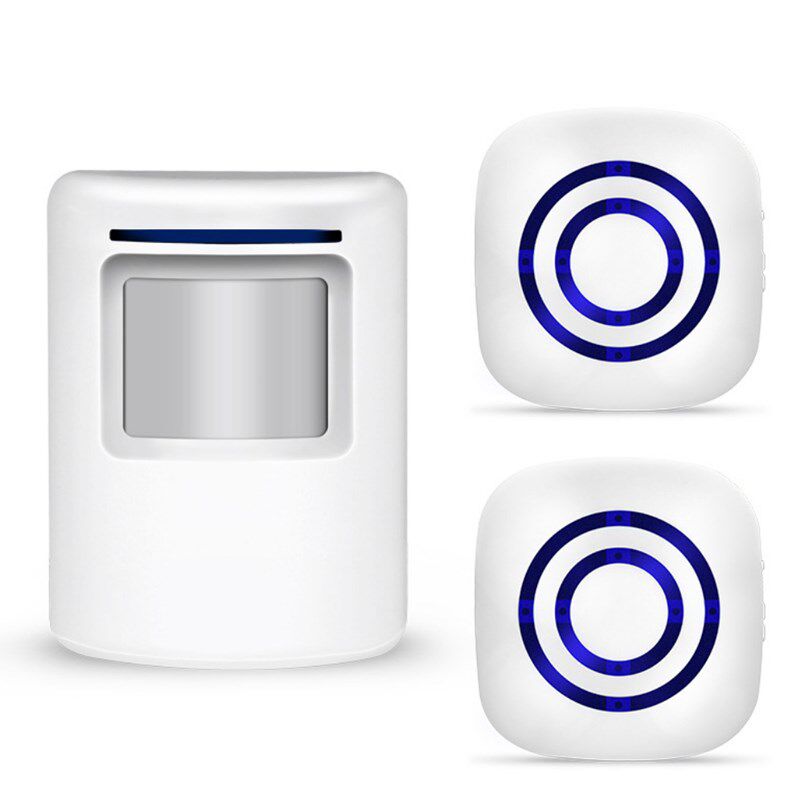 一感应两接收分体红外门铃 38首铃声插电人体感应迎宾器 无线门铃