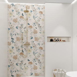 现代简约客厅走廊卫生间洗手间背景墙瓷砖拼接大花砖600x1200mm