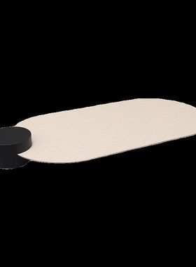 现代简约皮革不锈钢椭圆托盘摆件客厅玄关卧室酒店软装家居装饰品