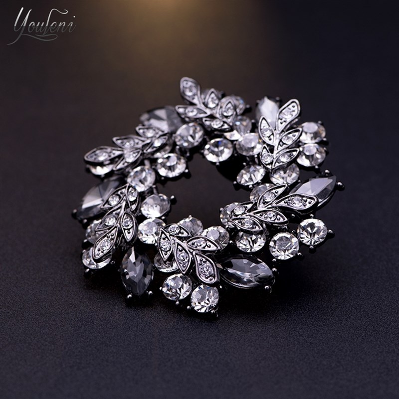 一双价 高档经典花环可拆卸奢华水钻女鞋流行鞋花鞋包扣 鞋上装饰