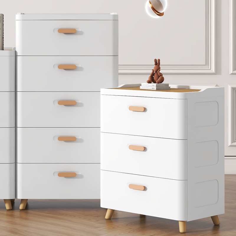 加厚抽屉式收纳柜子置物柜家用床头柜简约现代塑料夹缝日式储物柜