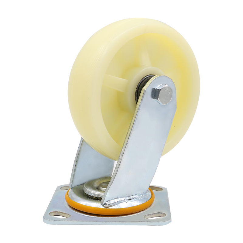 6寸万向轮重型尼龙轮458寸平板手推车轮子带刹车转向定向拖车脚轮