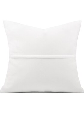 现代简约黑白橙色皮质绣花抱枕音乐主题儿童房样板间床头靠垫枕套