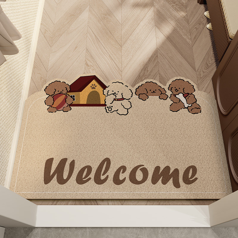 线条狗狗入户地垫可裁剪耐脏丝圈进门口脚垫2024新款家用卡通地毯,居家布艺,入户地垫,淘宝优惠券,粉丝福利购,淘宝优惠卷