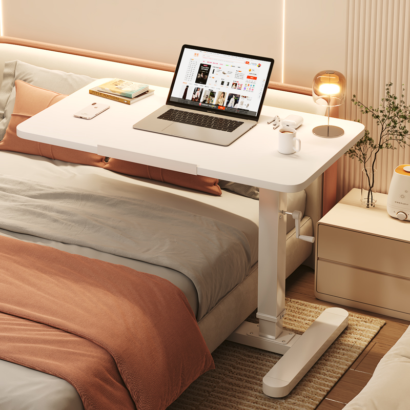 实木床边桌床上书桌可移动笔记本电脑桌可升降折叠学习桌沙发边几