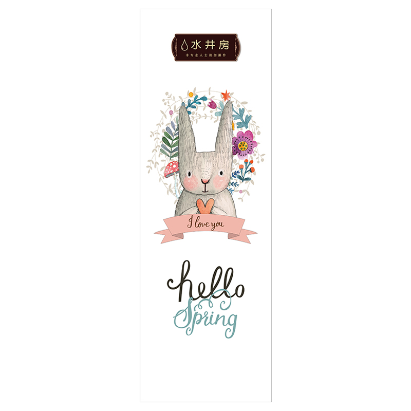 109清新猫咪水井门贴纸自粘可定制水井房装饰贴纸旧门翻新贴