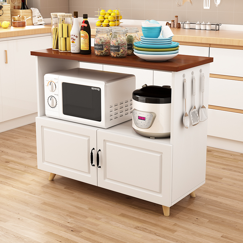 厨房桌子切菜桌窄家用微波炉置物架多层做饭桌厨房用多功能收纳柜