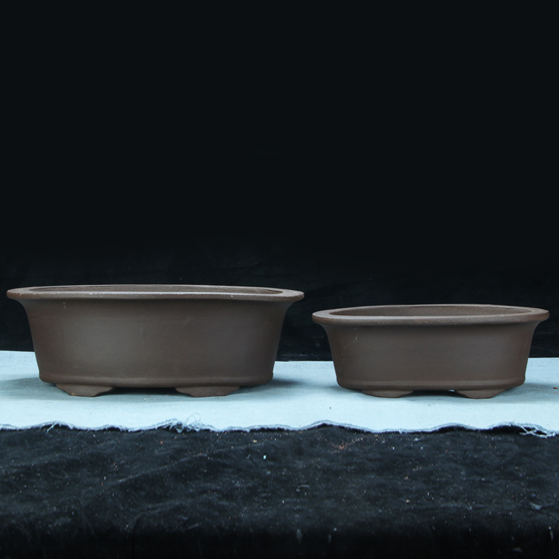 长方形紫砂花盆马槽腰圆盆景花卉绿植树桩室内Q阳台造景陶瓷盆景