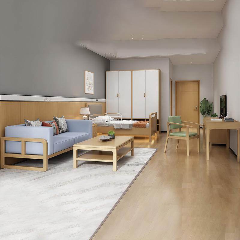 养老院实无品牌/木带护栏升降护化理床适老椅老人康复家具适复健