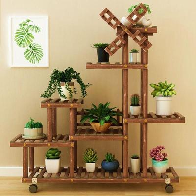 架置物阳架台新款多肉花花盆植无品牌/物摆地放架木制新款花架子