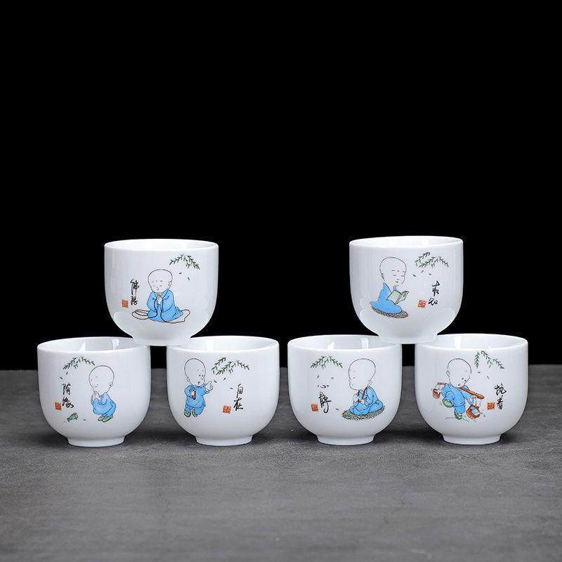 茶杯功夫茶具套装办家用德公化白茗瓷杯6厂家直供只装品茶杯喝杯