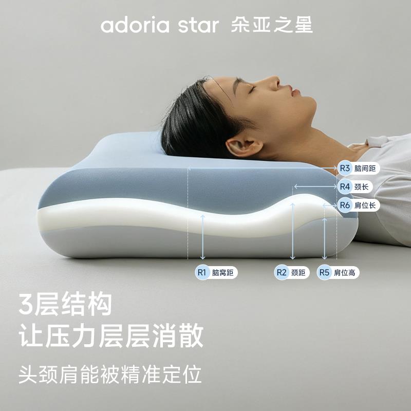 亚睡朵同款深睡枕Pro.30护颈椎枕芯助眠家用1x3p慢忆回弹零压记棉