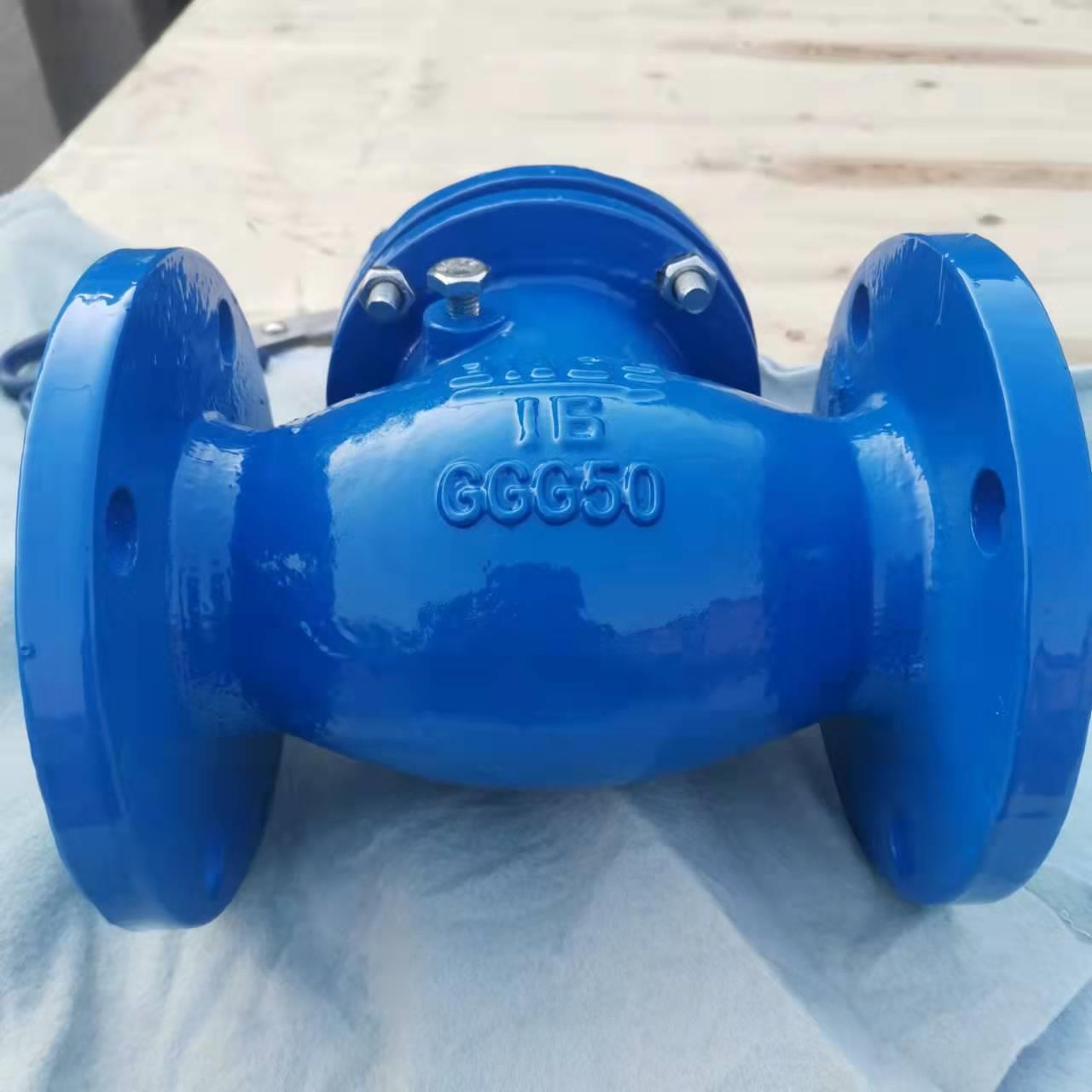 启式法兰止回阀H44T-旋P硬N16球墨铸铁黄铜封止回阀卧密式单441向