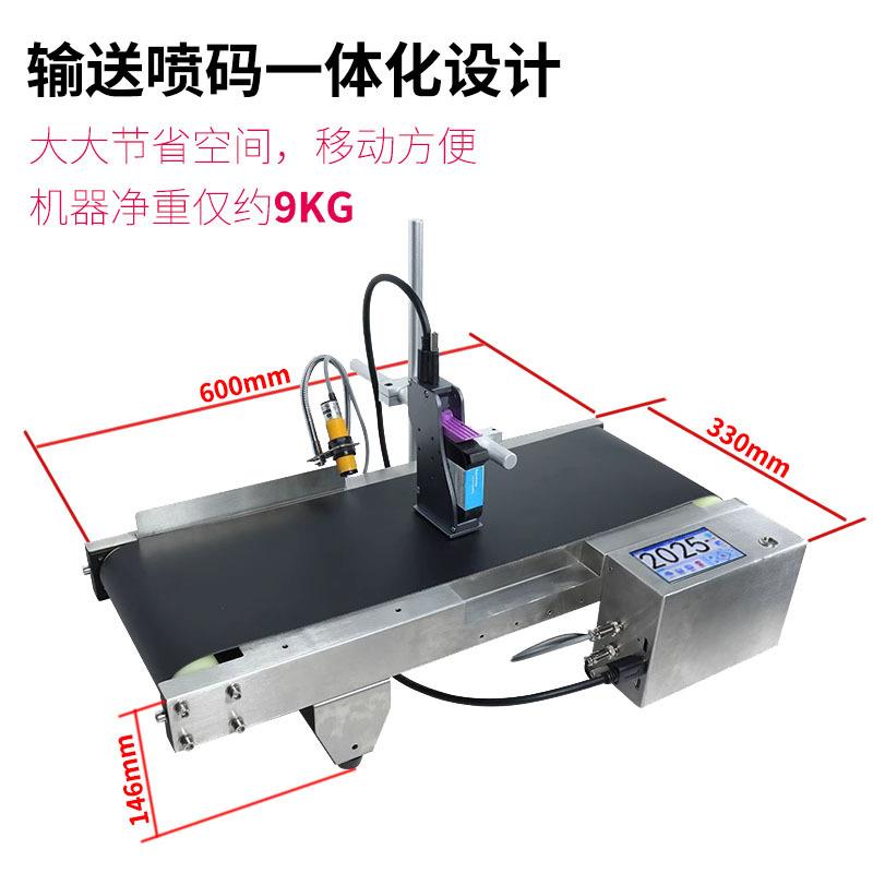 小型流水线喷码机一体打生产LNR日期袋子盒子线全机自动打在码机