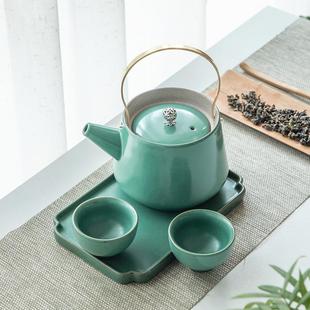 家日式 27879一壶两杯陶厂瓷具具茶茶盘整套功夫礼品log 旅行茶套装