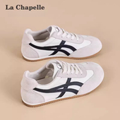 女2026春季 百搭运动板鞋 新款 拉夏贝尔帆布鞋 爆款 德训鞋 休闲小白鞋