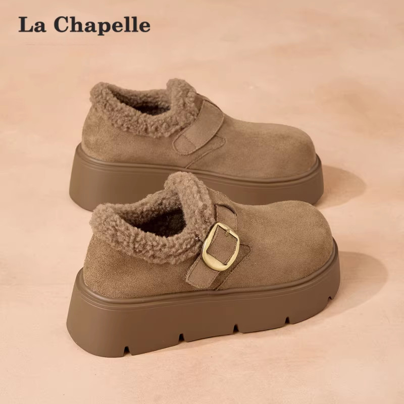 拉夏贝尔加绒棉鞋女2026冬季新款加厚保暖雪地靴子东北勃肯毛毛鞋,女鞋,棉鞋,淘宝优惠券,粉丝福利购,淘宝优惠卷