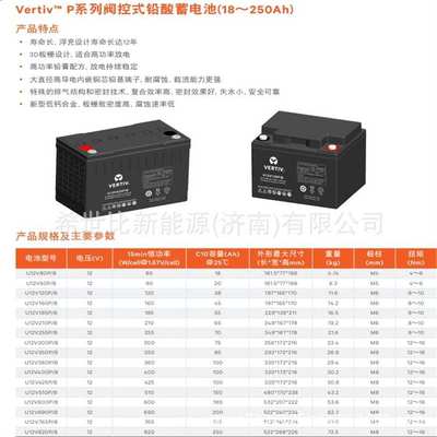 维谛VERTIV艾默生蓄电池D12V24A机房基站12V24AH直流屏UPS