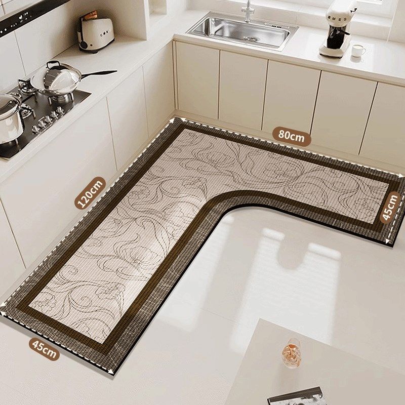 厨房专用地垫硅藻泥L形整块吸水垫吸油防滑可擦免洗地毯防油耐脏,居家布艺,厨房地垫,淘宝优惠券,粉丝福利购,淘宝优惠卷