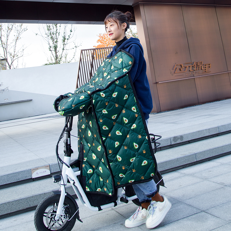 小电动自行车挡风被冬季加绒加厚双面滑板代驾车折叠横梁车防风罩