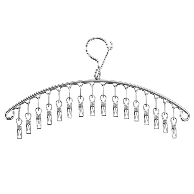 不锈钢袜夹子晒衣架家用阳台防风扣多夹子内衣内裤专用晾衣架挂窗