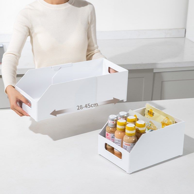 可伸缩直角收纳盒厨房抽屉内置桌面筷子餐具杂物零食整理盒长方形,收纳整理,桌面收纳盒,淘宝优惠券,粉丝福利购,淘宝优惠卷