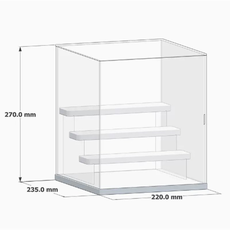 透明压克力收纳盒大容量展示架模型玩具模型展示盒防尘玩偶展示柜