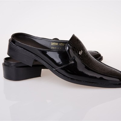 男士皮拖鞋半拖透气防滑影楼拍照服装店试衣间鞋休闲透气试衣鞋