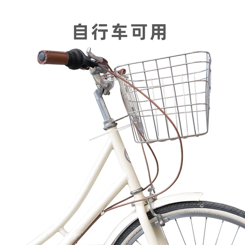 人力三轮车加粗不锈钢车篮子山地车车筐车篮学生自行车车框配件