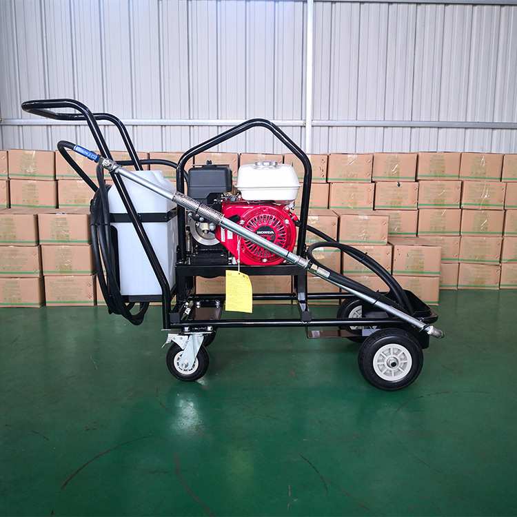动力强手推式乳化沥青撒布机 柴油路面沥青养护喷洒机