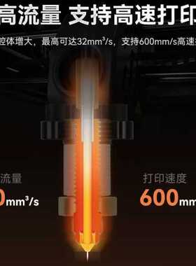 创想K1 Max/K1C喷嘴喉管一体化铬锆铜硬化钢双金属喷头Ender 3V3