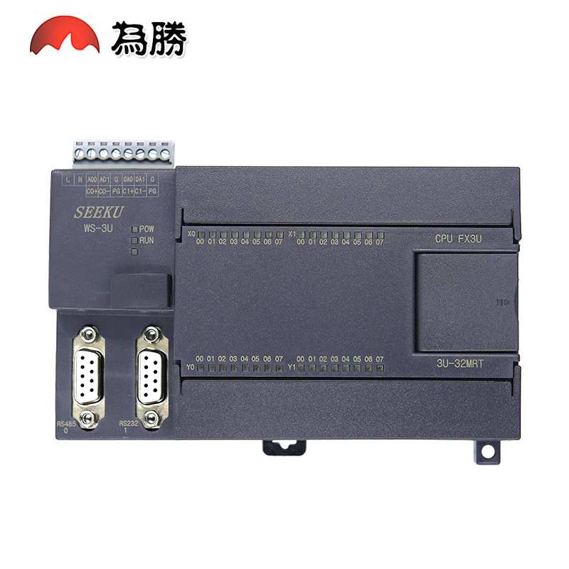 为胜国产PLC工控板WS3U-32 MT MR混合输出带模拟量 PT100 K型测温