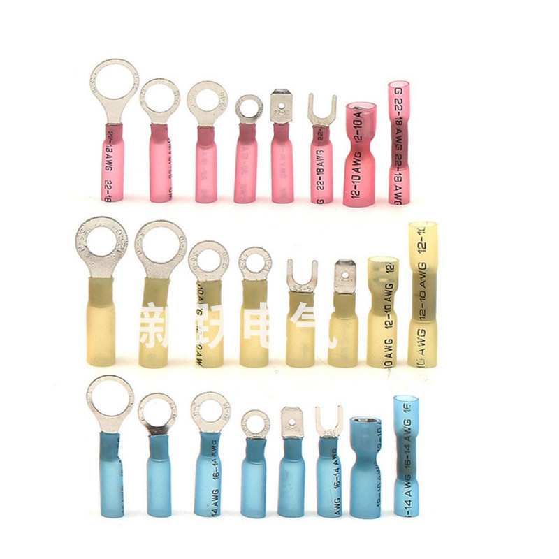 厂家直供250pcs盒装防水热缩端子套装中接接线热缩端子套装组合