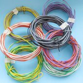 进口混合多彩高纯度绞合单芯铜线外径1.5mm内铜芯线径0.9平方X2