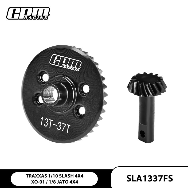 TRAXXAS SLASH 4X4 XO-1 铬钢前驱动差速伞齿1Q3T/37T(螺旋齿)