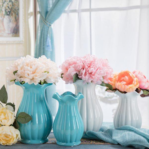 现代时尚创意陶瓷花瓶桌面客厅电视柜办公花器家居装饰品热卖件,家居饰品,花瓶,淘宝优惠券,粉丝福利购,淘宝优惠卷