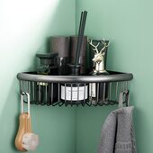 德国KPRS全铜卫生间置物架厕所淋浴房壁挂浴室转角三角架子免打孔