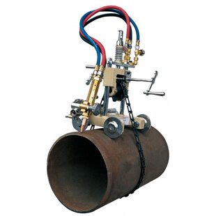 华威牌CG2 圆管道火焰切割机手动带链条切割机乙炔燃气 11G手摇式