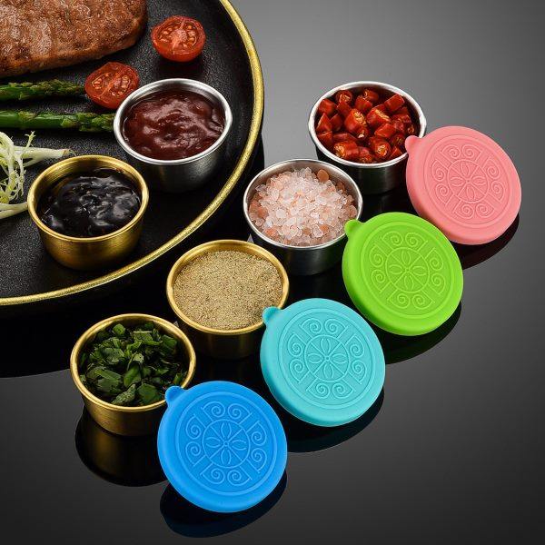 304不锈钢酱汁杯带硅胶盖50ml蘸料杯密封户外酱料调味碟,厨房/烹饪用具,配菜/备菜盘,淘宝优惠券,粉丝福利购,淘宝优惠卷