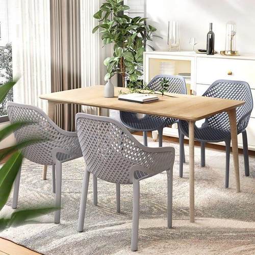 北欧镂空餐椅塑料椅子靠背椅加厚家用户外休闲现代简约餐厅凳子