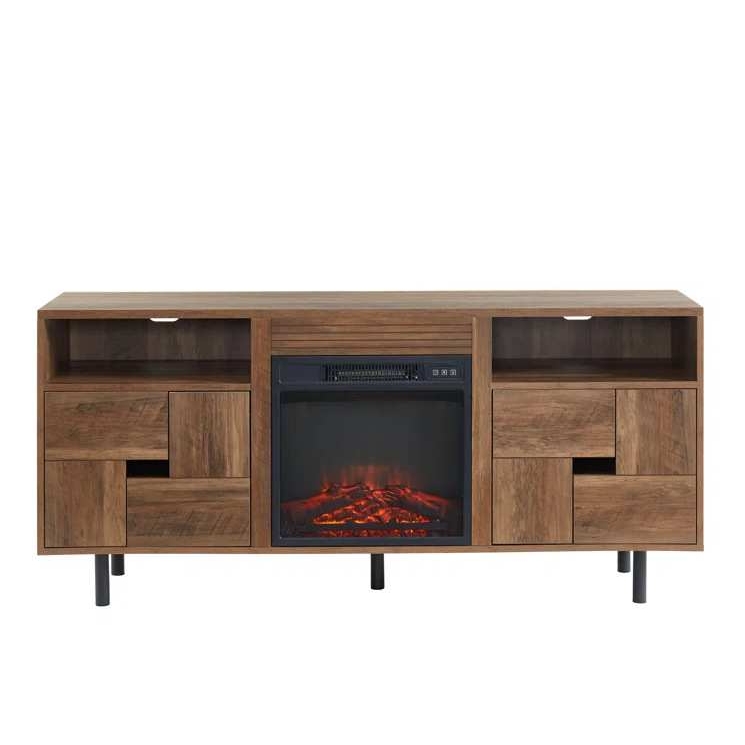 欧美澳18寸23寸家用电视柜壁炉芯带加热定时仿真火焰电子壁炉装饰