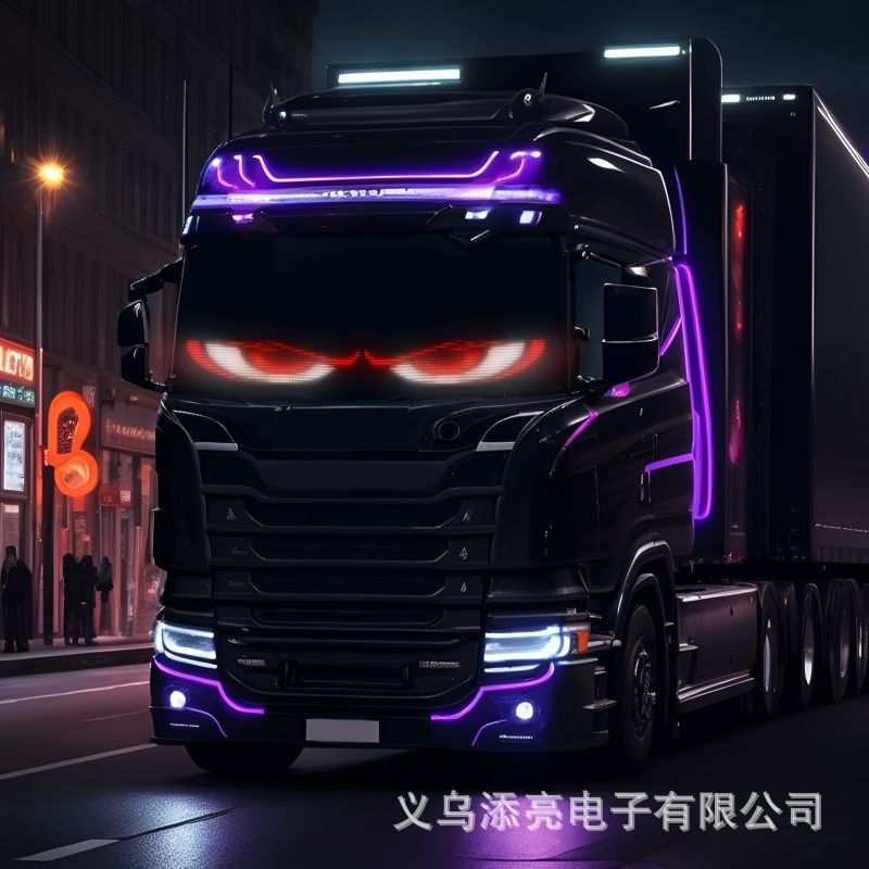 LED柔性显示屏蓝牙APP车载广告屏全彩智能车贴ip65防水软屏显示屏