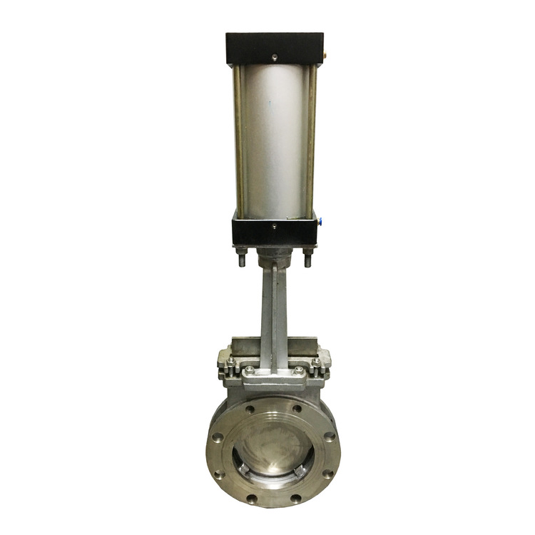 专业生产PZ673X-10P不锈钢气动刀闸阀 圆形刀闸阀DN100 200 300