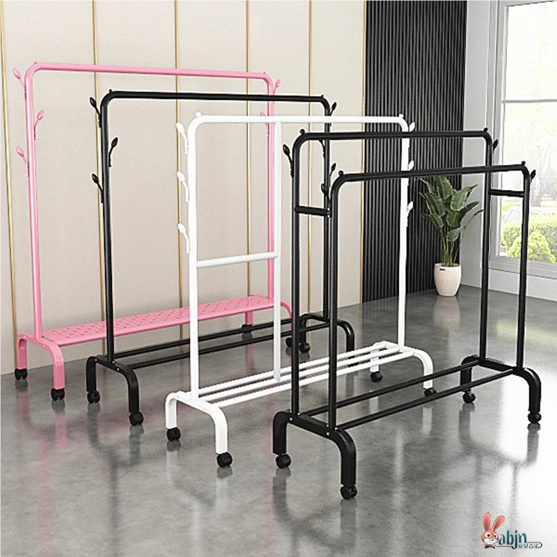 加厚家用304不锈钢晾衣架落地卧室折叠Ix型室外阳台单杆式架子伸