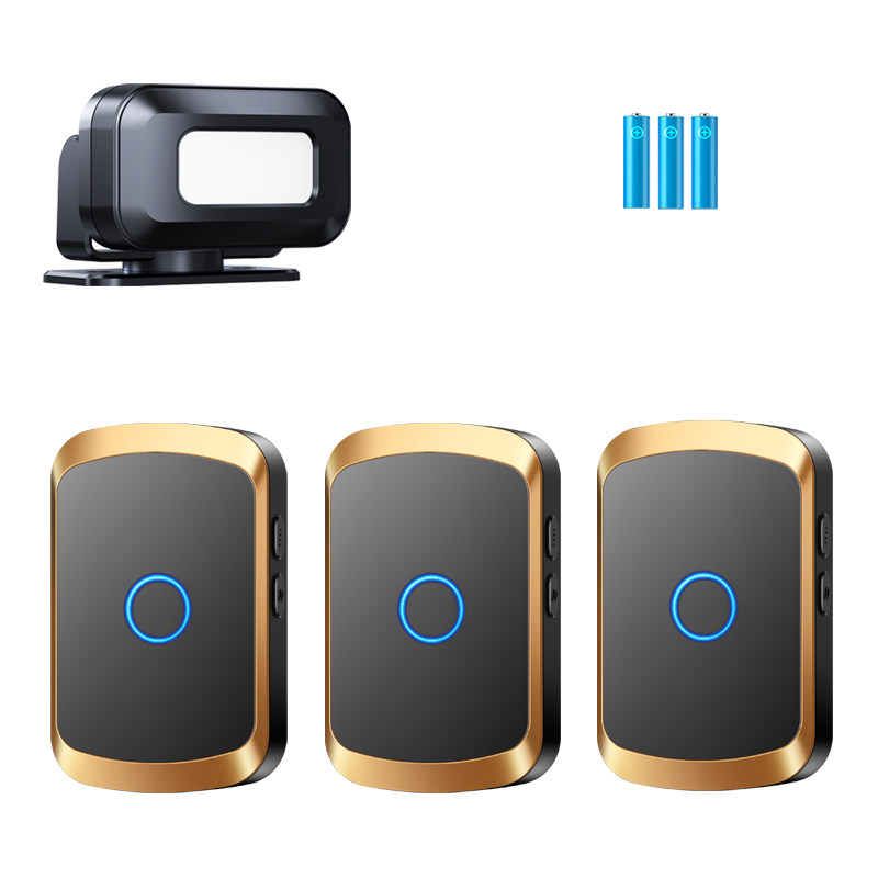 店铺门铃欢迎光临人体感应器进门语音提醒一拖三迎T宾红外线播报