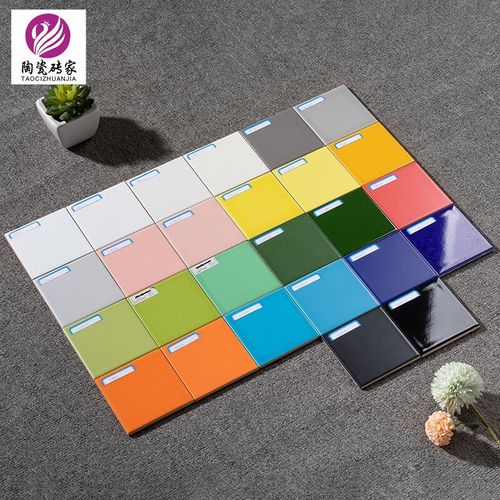 100X100平面亮光小白砖卫生间瓷砖厨房墙砖幼儿园学校黑白灰绿蓝