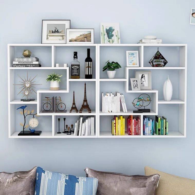 包邮墙上置物架花架子客厅多层茶F架子摆件中式酒柜架客厅简约